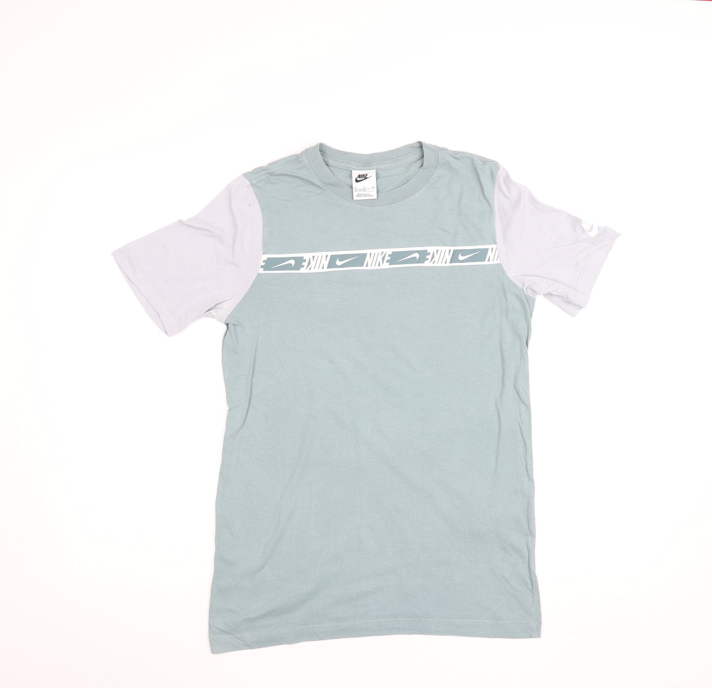 Nike Boys Blue XL Graphic Logo Short Sleeve Cotton T-Shirt