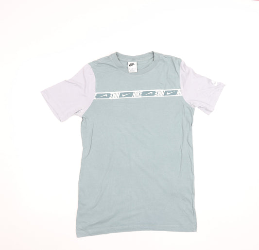 Nike Boys Blue XL Graphic Logo Short Sleeve Cotton T-Shirt