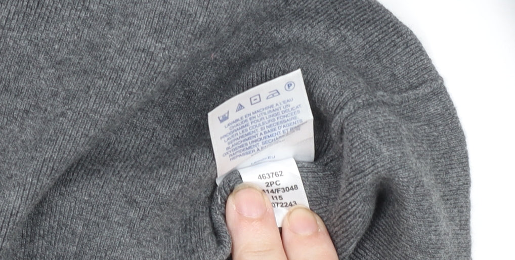 Womens UK Size S Lands' End Grey Wool Blend Blouse