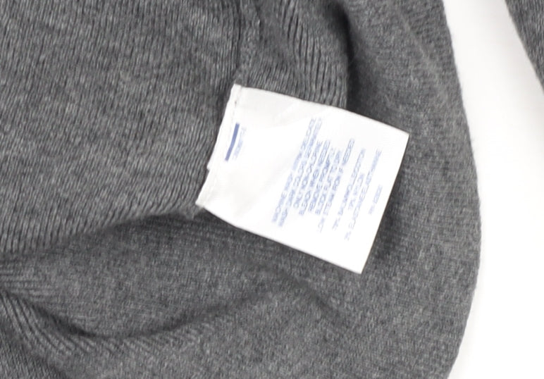 Womens UK Size S Lands' End Grey Wool Blend Blouse