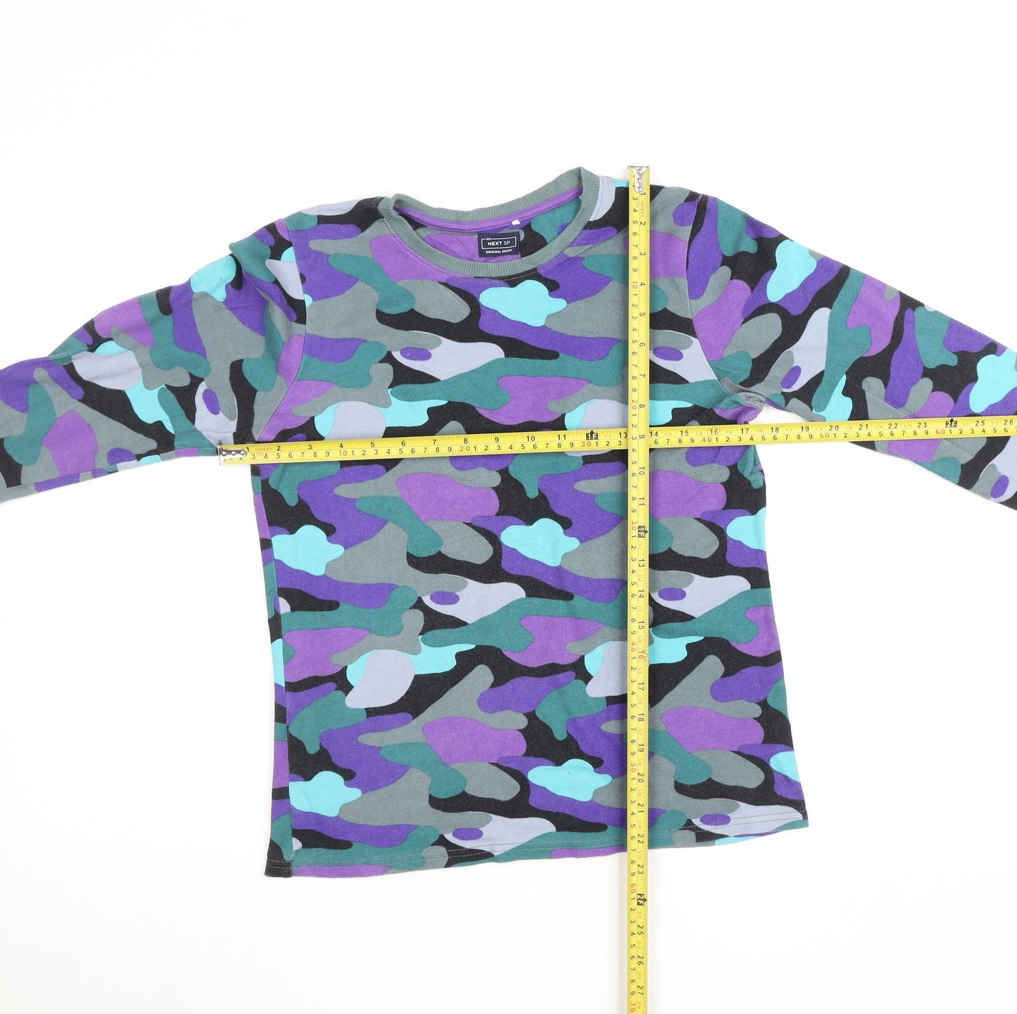 NEXT Teens Multicoloured Camouflage Cotton Long Sleeve Top 13yrs