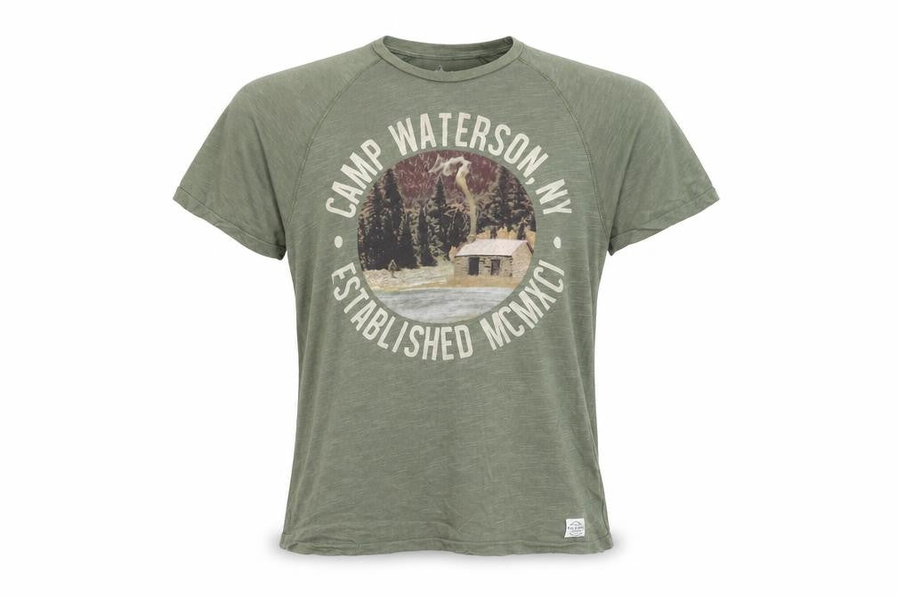 Pull&Bear Men's Green Graphic Outdoor Cotton T-Shirt Size S