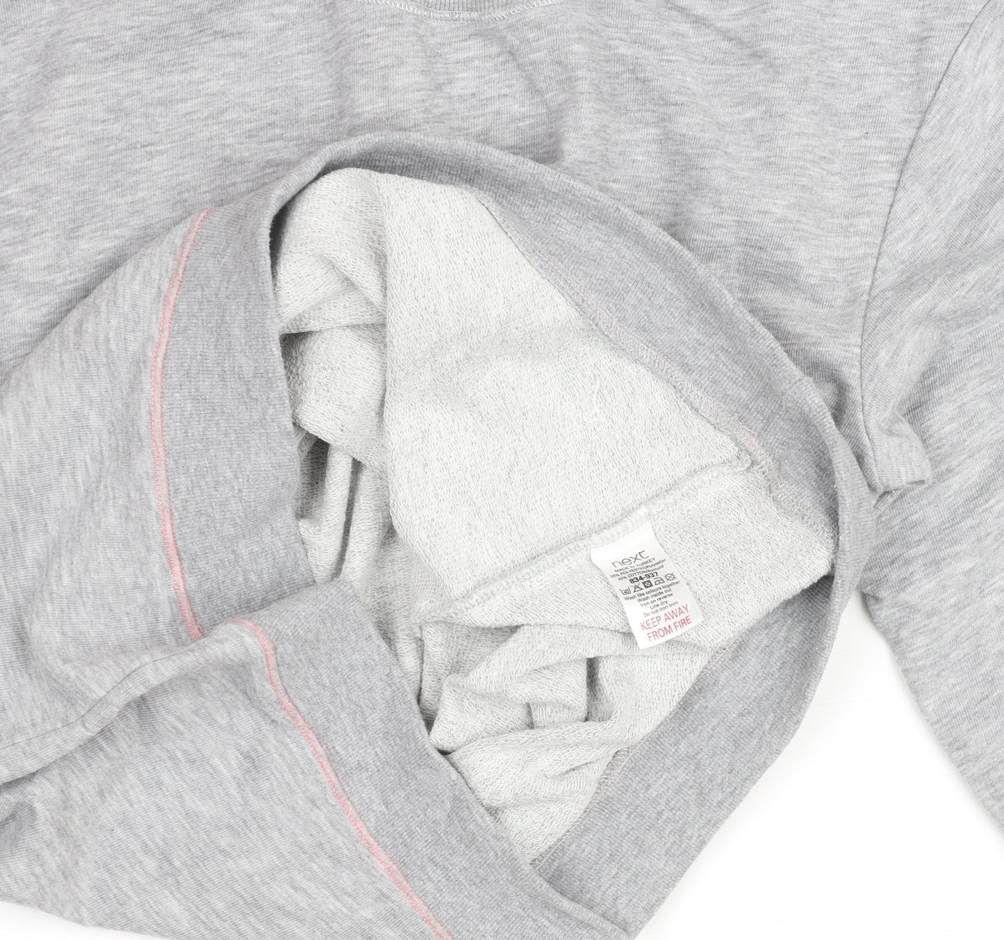 Next Girls Grey Dalmatian Print Sweatshirt Size 10 Crew Neck