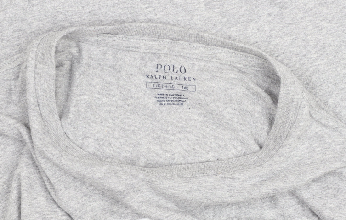 Ralph Lauren Women's Grey Long Sleeve Cotton Logo T-Shirt L