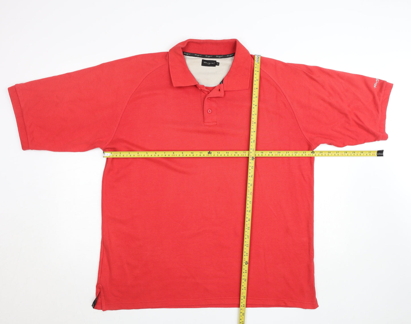 Resgue Men's Red XL Short Sleeve Cotton Blend Polo Shirt