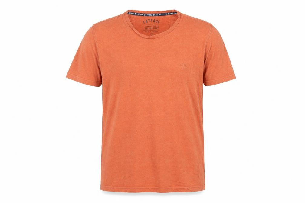 Womens UK Size M FatFace Orange Cotton T-Shirt