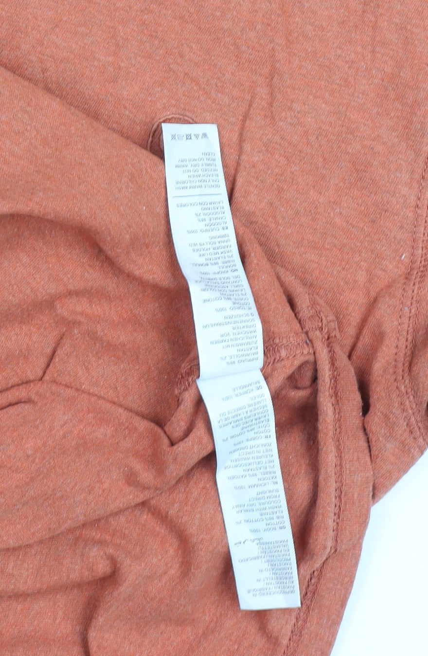 Womens UK Size M FatFace Orange Cotton T-Shirt