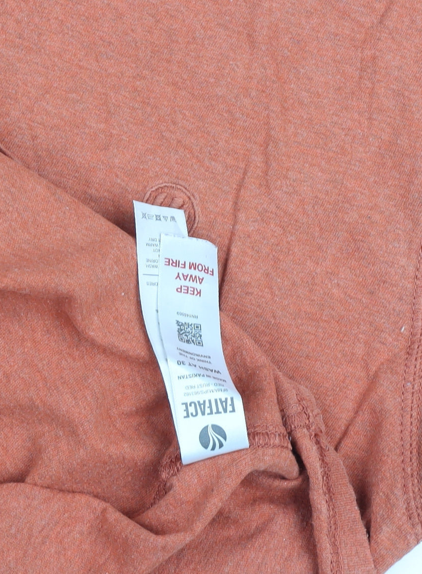 Womens UK Size M FatFace Orange Cotton T-Shirt