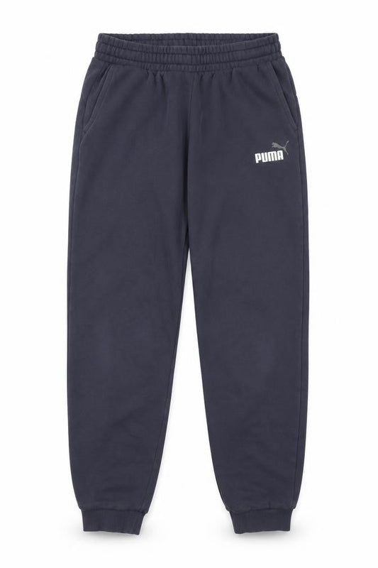 Puma Boys Blue Jogger Sweatpants 15-16 Years Elastic Waist Fleece Trousers