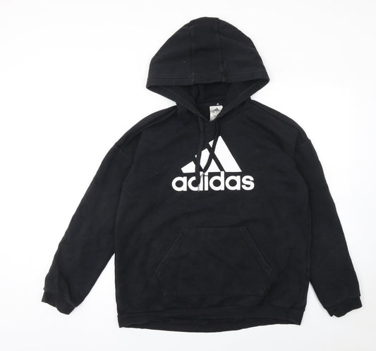 Womens UK S Regular adidas Black Pullover Hoodie