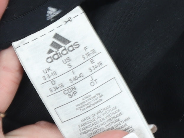 Womens UK S Regular adidas Black Pullover Hoodie