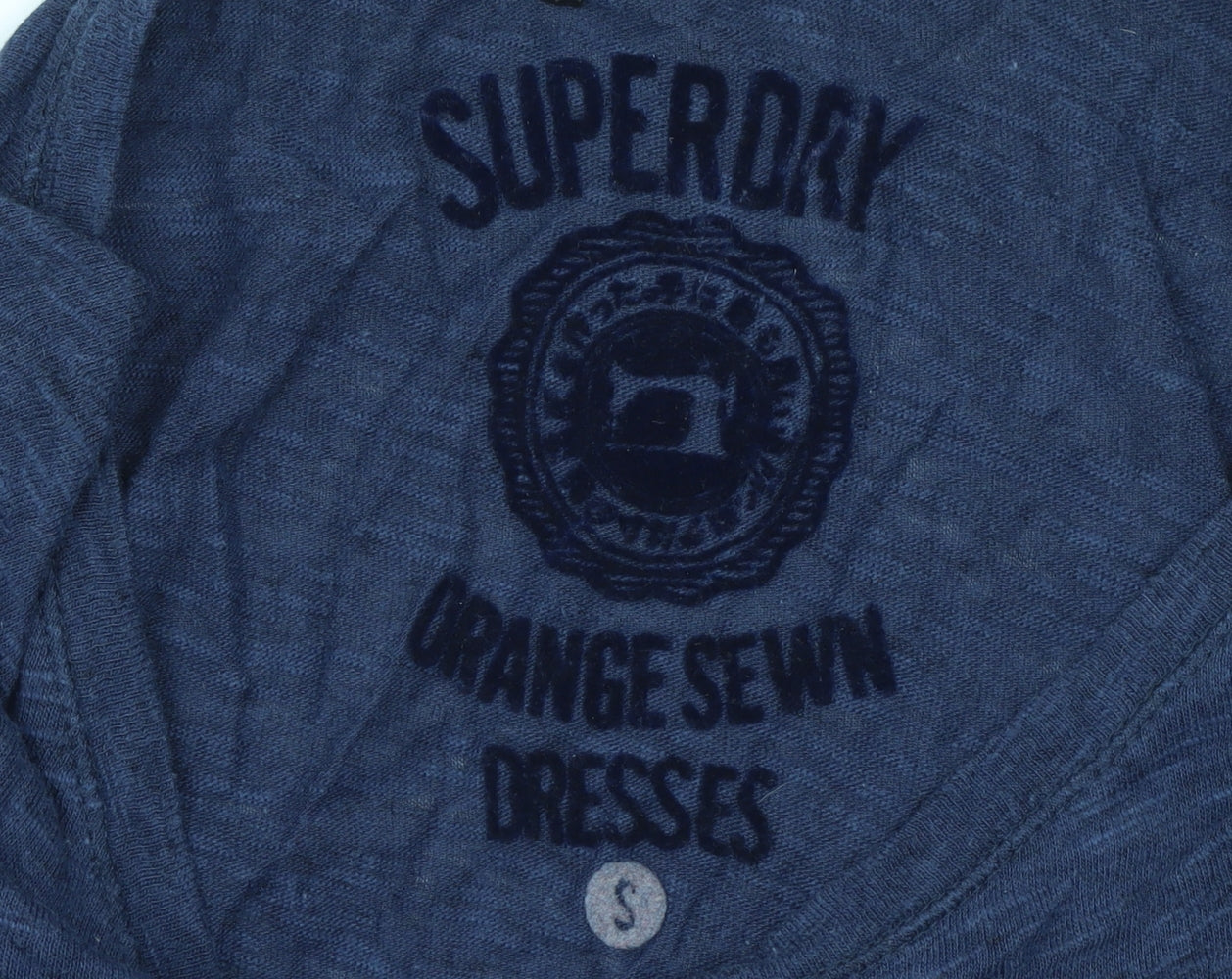 Superdry Women Blue Sequin Pocket Shift Dress Size S