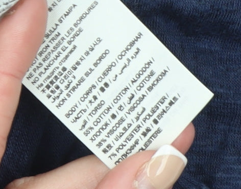 Superdry Women Blue Sequin Pocket Shift Dress Size S