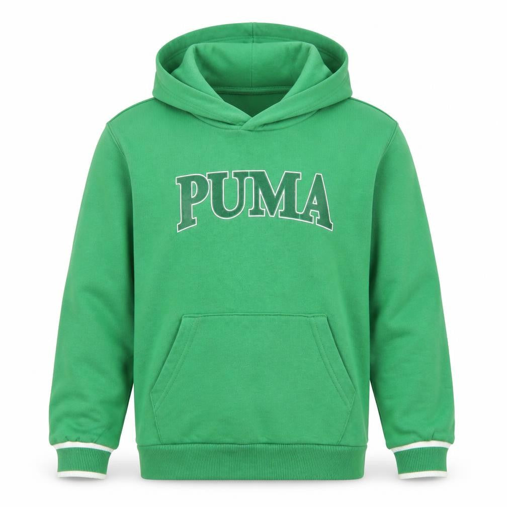 Puma Boys Green Pullover Hoodie 7-8 Years Logo Sports Casual
