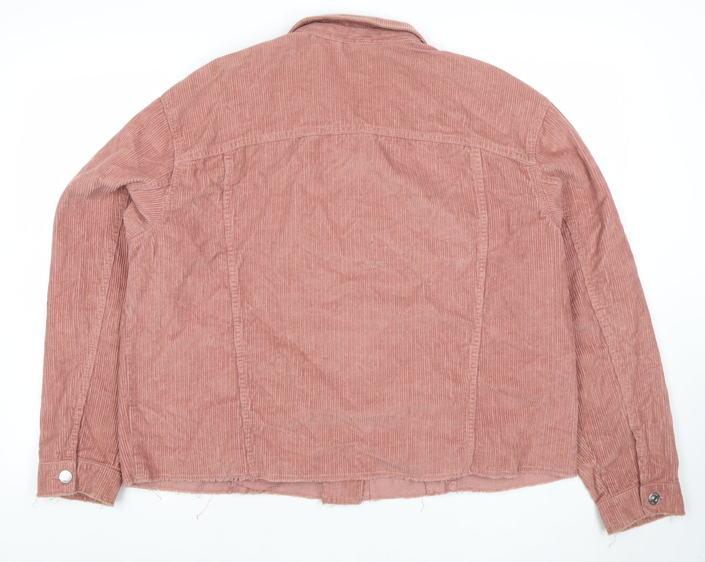 F&F Womens Pink Corduroy Button Jacket Size 16 Casual Short