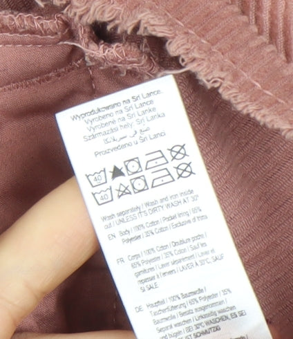 F&F Womens Pink Corduroy Button Jacket Size 16 Casual Short