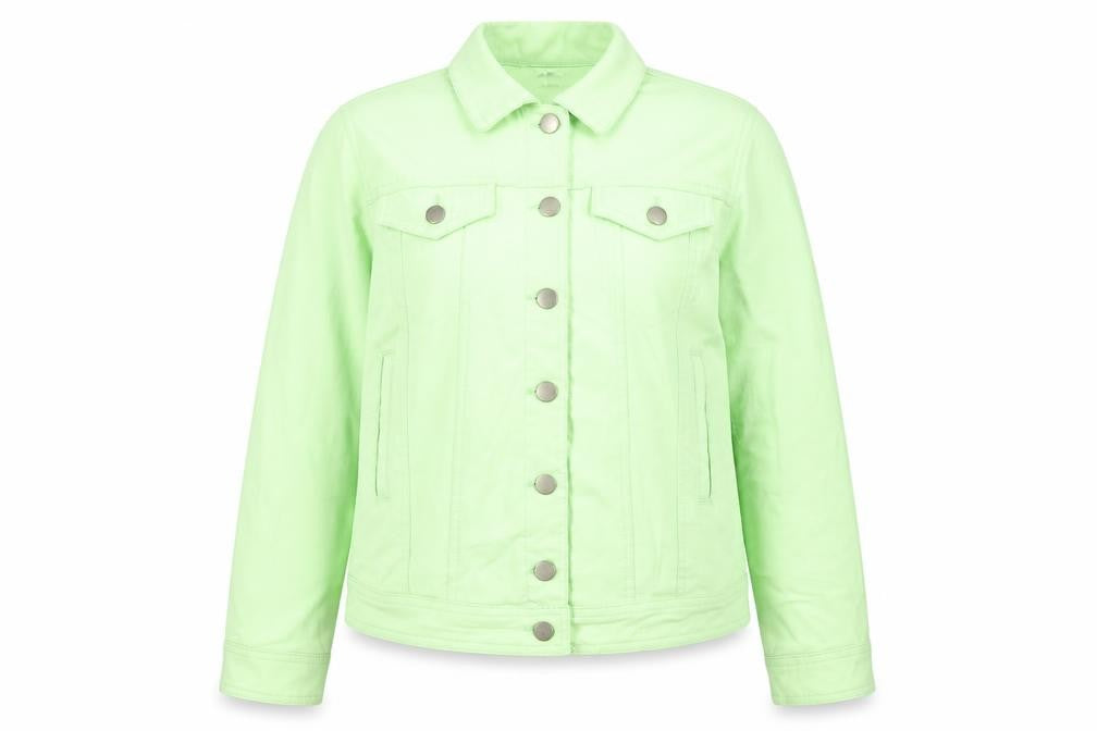 Gerard Womens Green Size 12 Button Up Stretch Jacket