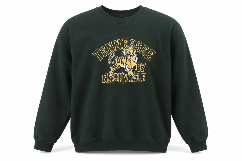 Men’s Green Tennessee Nashville Tiger Graphic Pullover Sweatshirt M