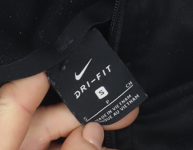 Nike Men's Black Dri-FIT Track Jacket S Athletic Fit Hooded Full Zip