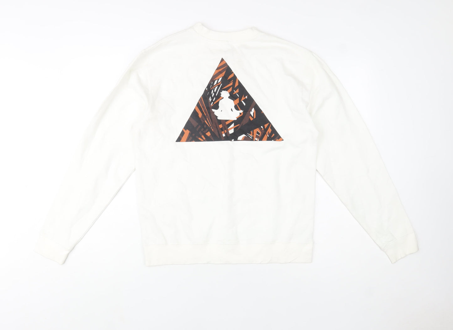 Independent Trading Company Women White Graphic Pullover Sweatshirt S