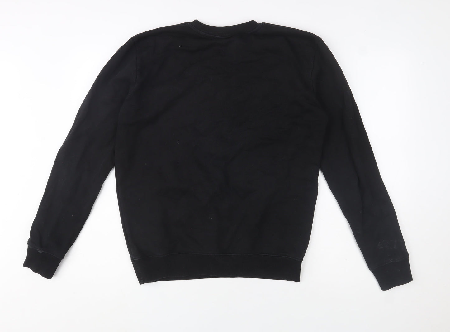 MCQ Men's Black Logo Embroidered Sweatshirt Size S Pullover Cotton