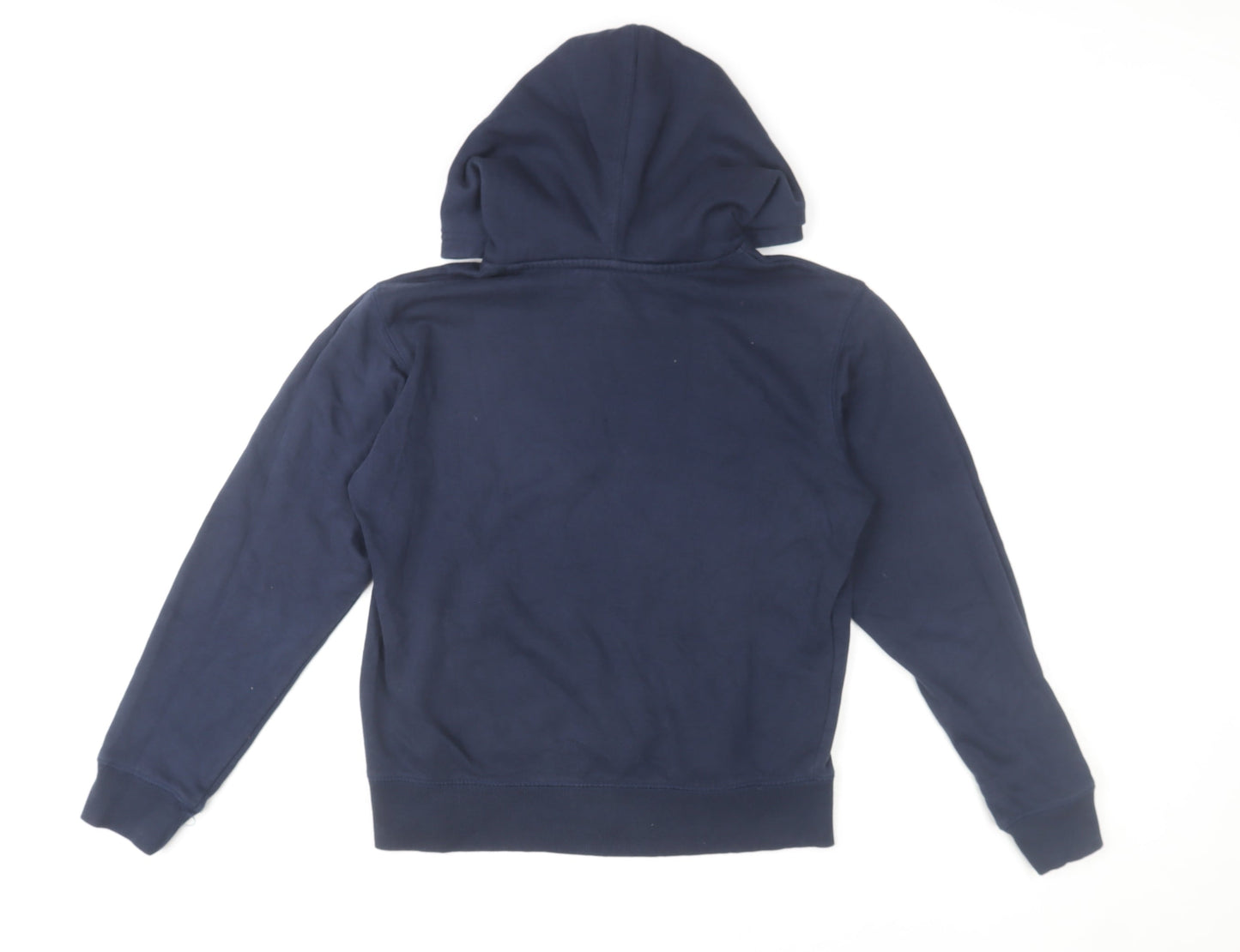 Champion Boys Navy Pullover Hoodie L Logo Print Cotton Blend Sweatshirt