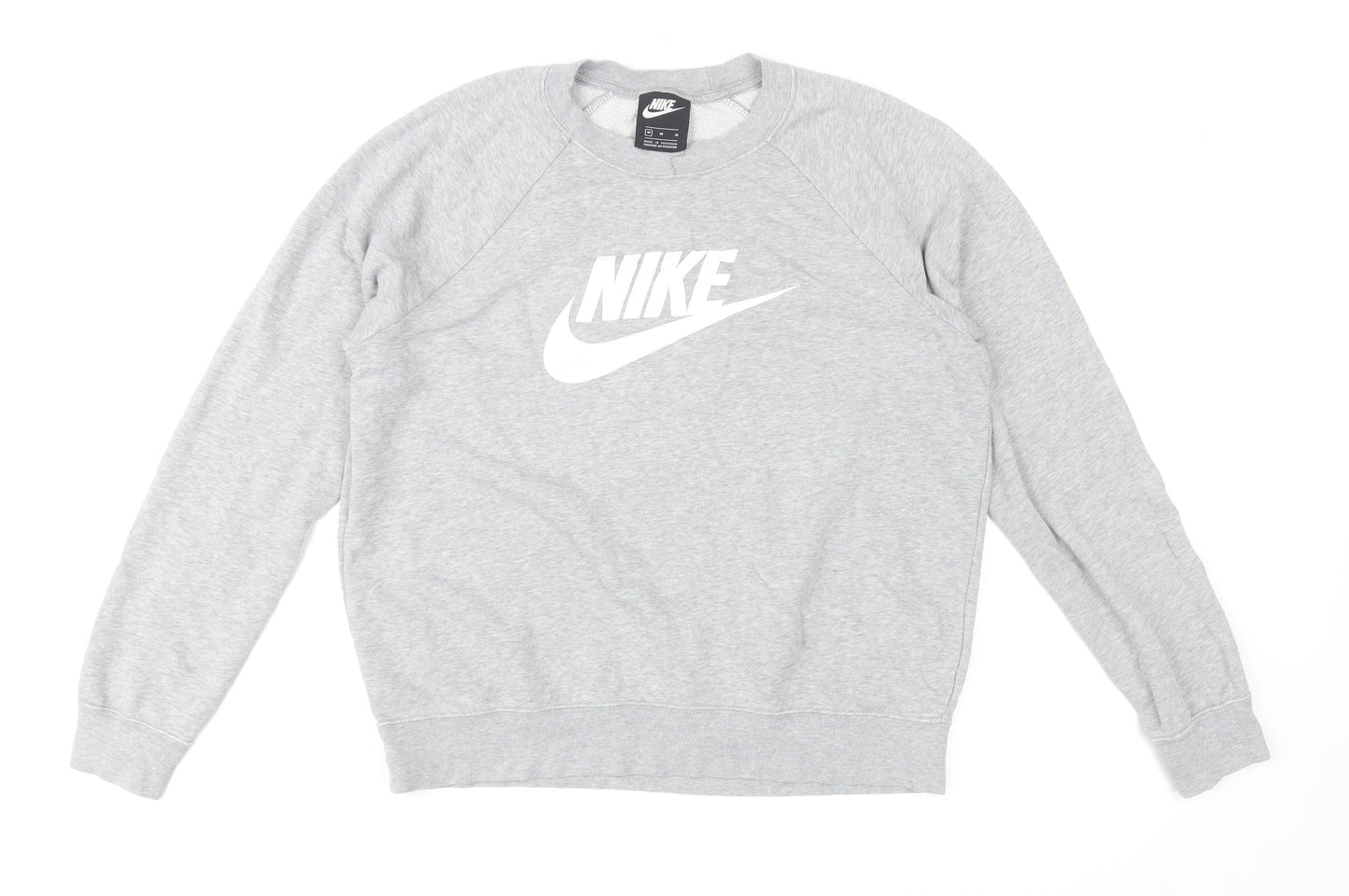 Nike Men's Grey Crew Neck Pullover Sweatshirt M Regular Fit