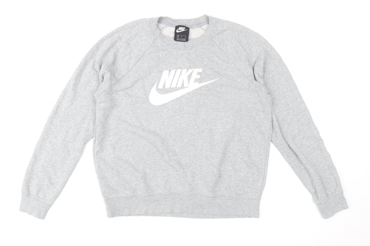 Nike Men's Grey Crew Neck Pullover Sweatshirt M Regular Fit