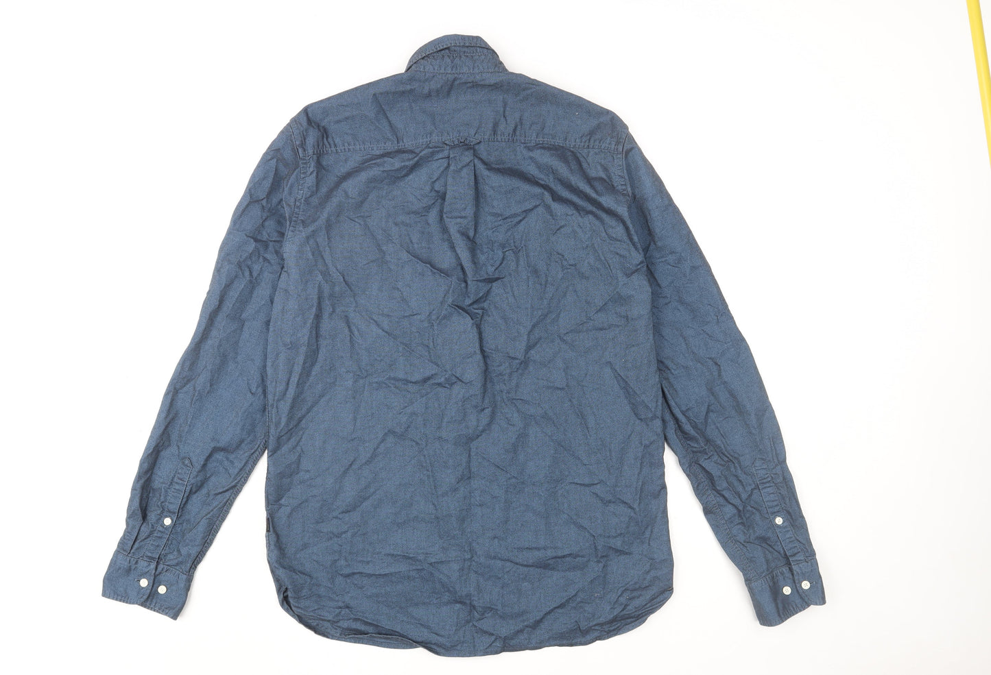 Superdry Studios Men's Blue Cotton Button-Up Shirt Size M Regular Fit