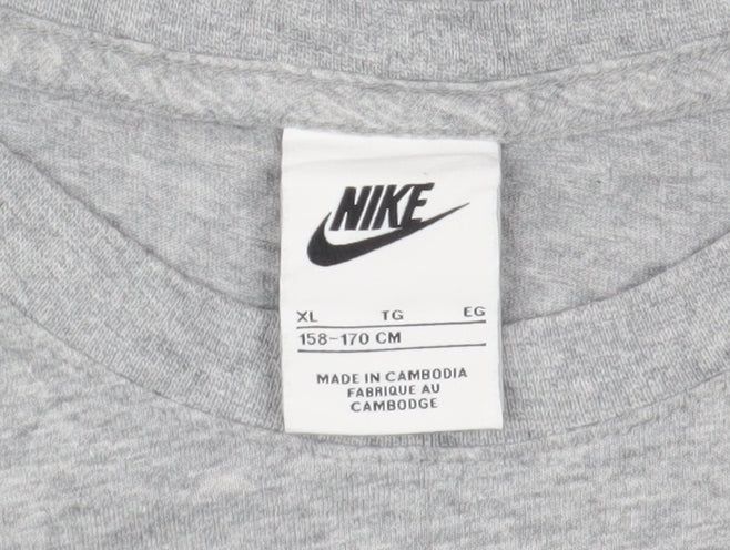 Nike Men's Grey XL Graphic Logo Sports Cotton T-Shirt