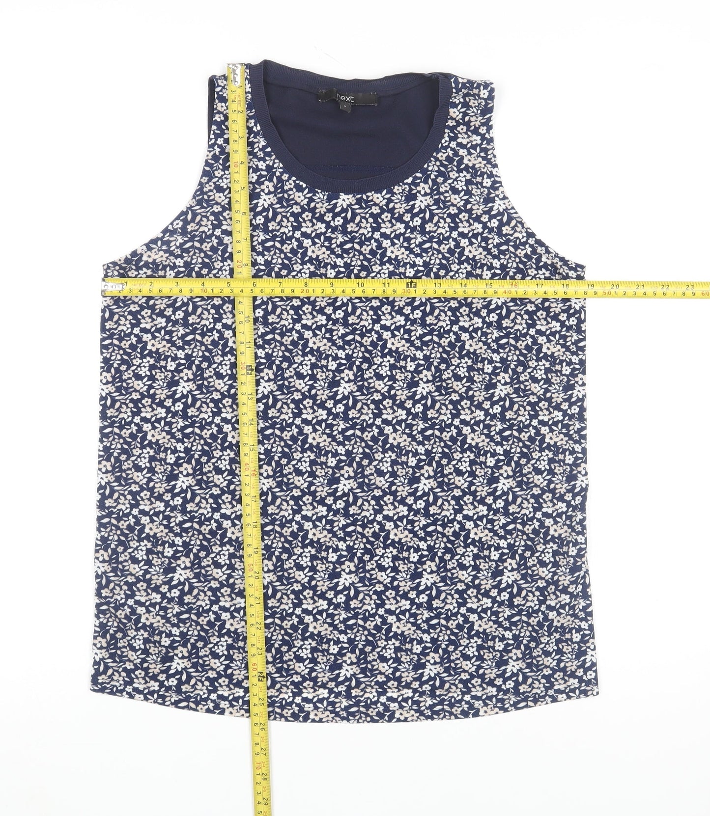 Next Women’s Blue Floral Sleeveless Tank Top Size 8