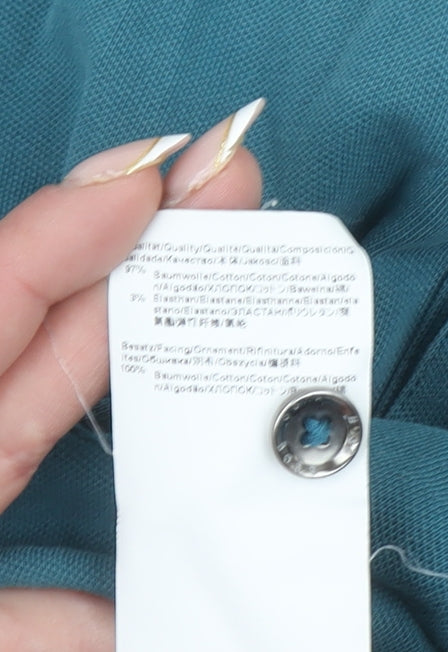 Hugo Boss Men's Blue Slim Fit Cotton Polo Shirt M