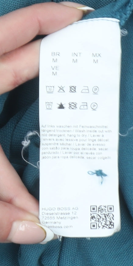 Hugo Boss Men's Blue Slim Fit Cotton Polo Shirt M