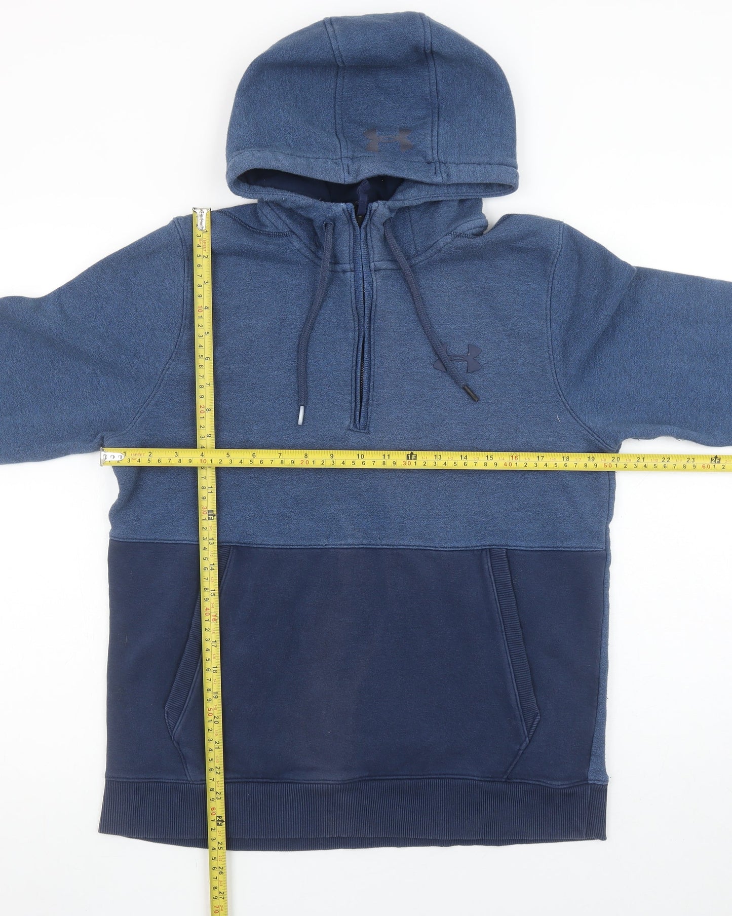 Mens UK M Athletic Under armour Blue Pullover Hoodie