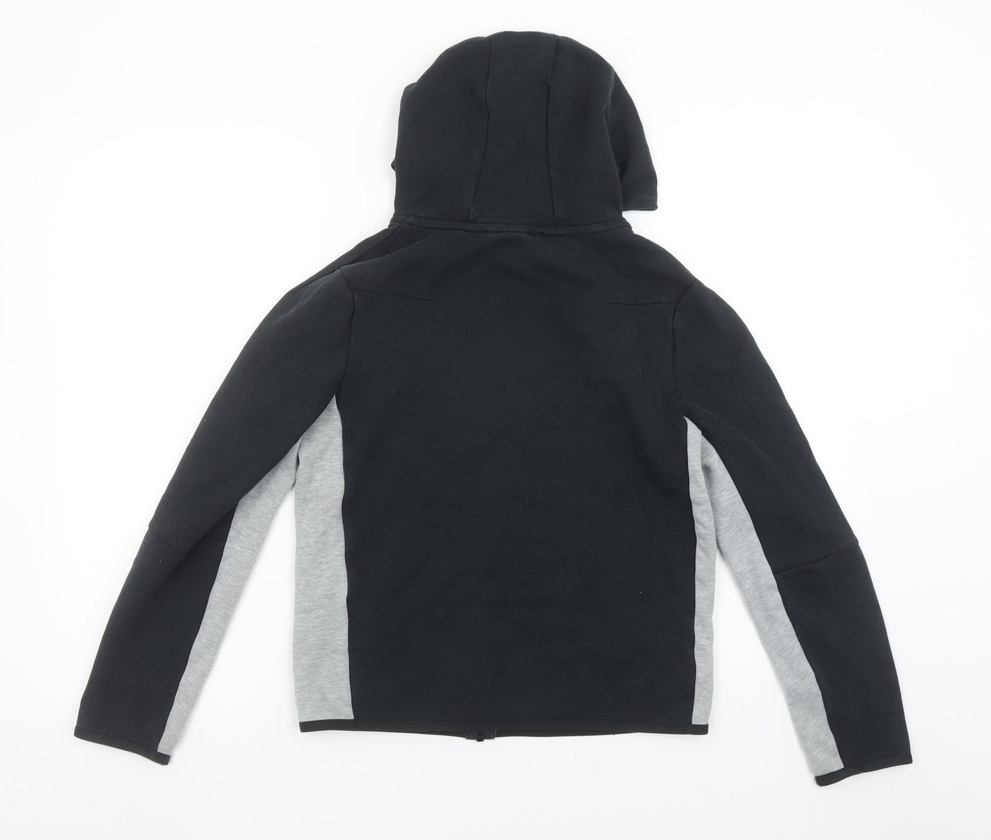 Nike Boys Black Grey Full Zip Hoodie L 147-158cm Cotton Blend