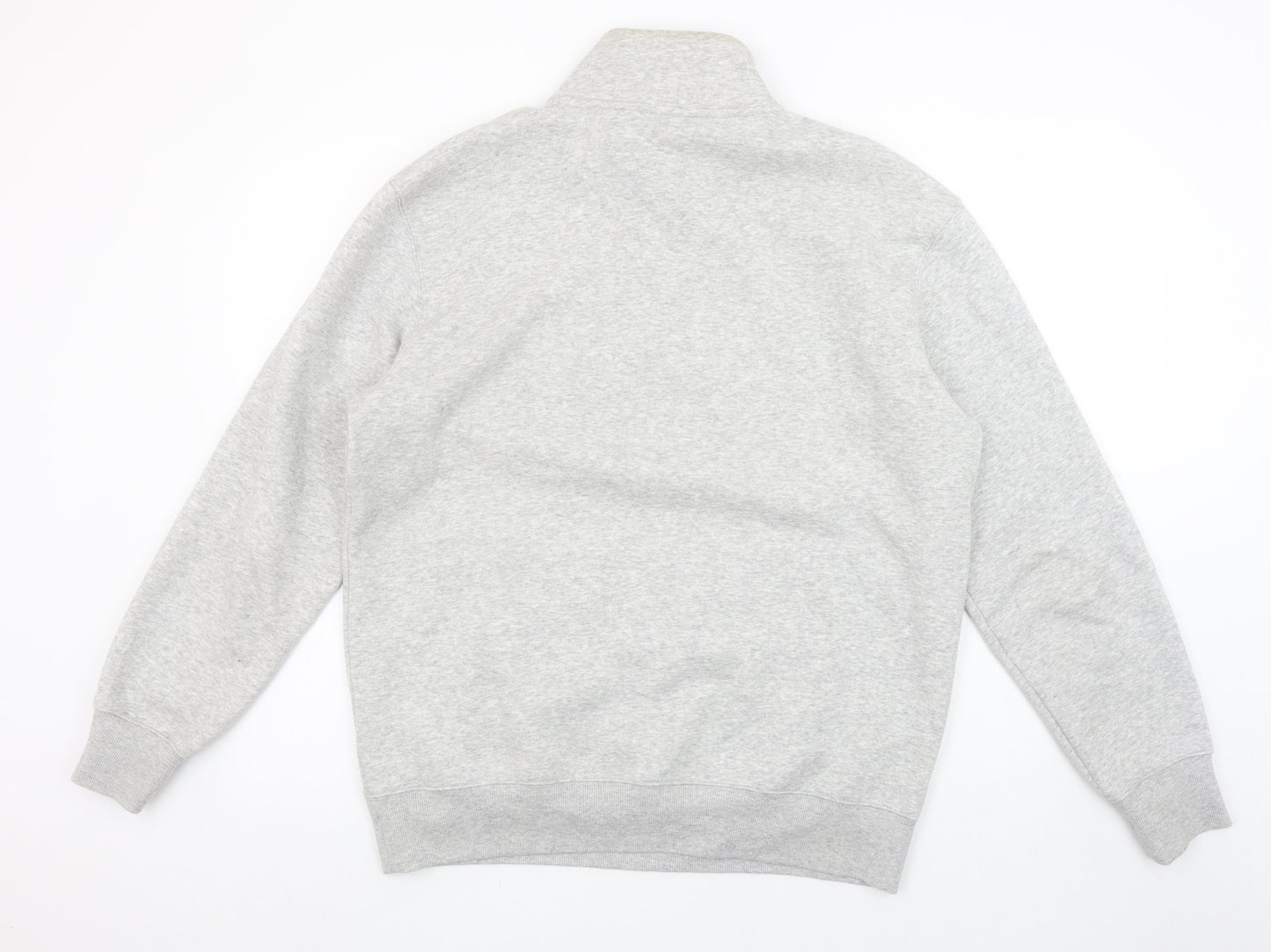 H&M Men's Grey 1/4 Zip Sweatshirt Regular Fit Size M
