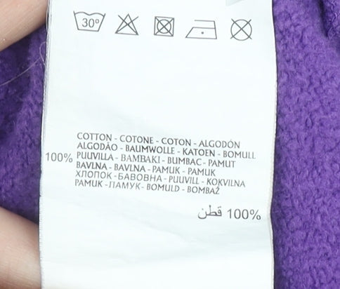 Champion Men's Purple Pullover Hoodie Size S Logo Graphic Sweatshirt