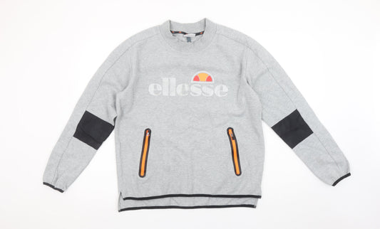 Ellesse Womens Grey Size 14 Crew Neck Pullover Sweatshirt