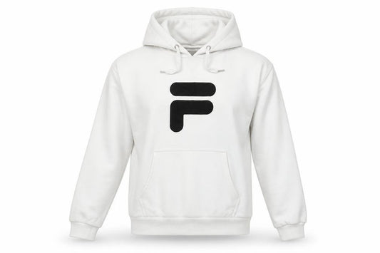 Womens UK XS Regular FILA White Pullover Hoodie