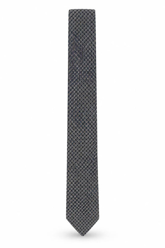 Next Men's Blue Geometric Silk Slim Tie One Size