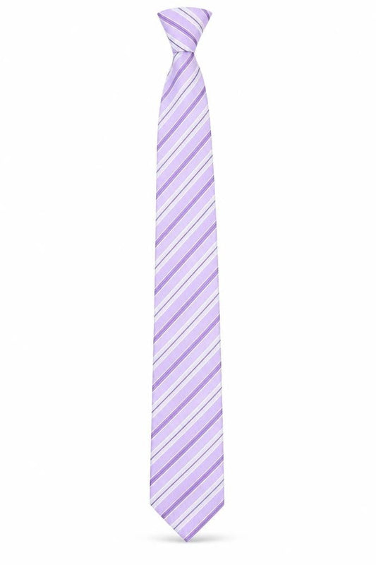 Park Avenue Men's Purple Striped Slim Silk Tie