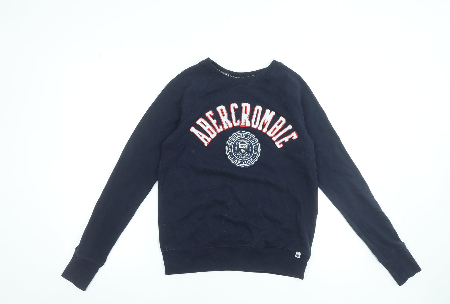Mens UK S Regular Abercrombie & Fitch Blue Pullover Sweatshirt