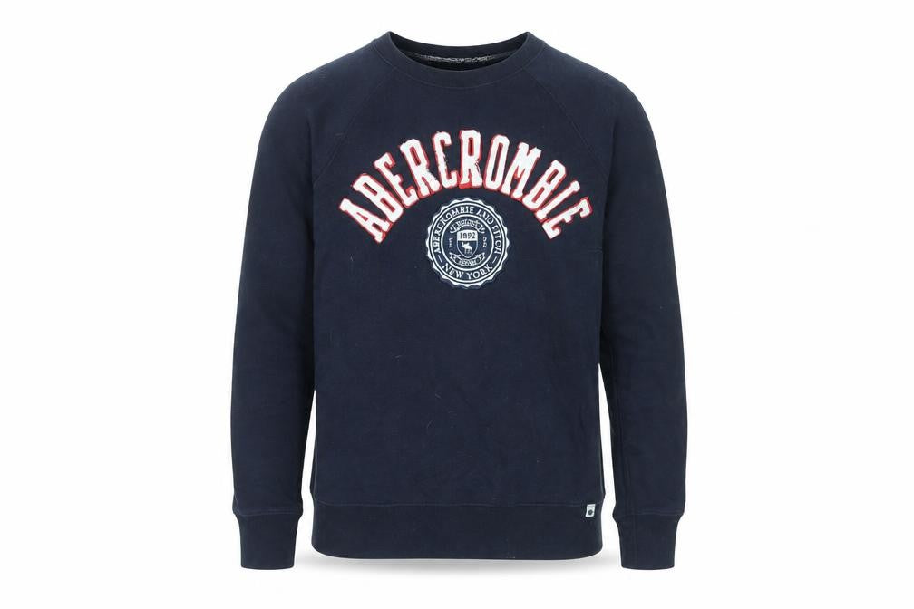 Mens UK S Regular Abercrombie & Fitch Blue Pullover Sweatshirt