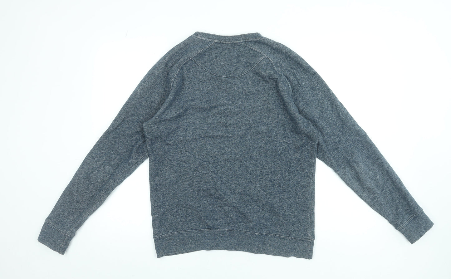 H&M Men’s Blue Cotton Crew Neck Long Sleeve Pullover Sweatshirt M