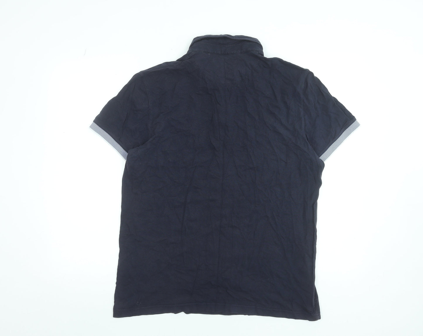 Ted Smith Men's Blue 2XL Short Sleeve Cotton Polo Shirt