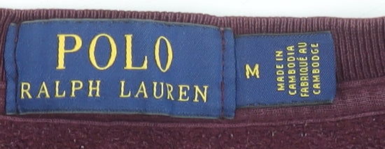 Polo Ralph Lauren Men’s Red Crew Neck Cotton Sweatshirt Size M