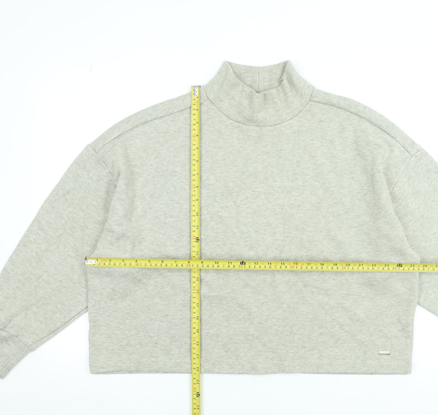 Athlecia Women’s Grey Roll Neck Pullover Sweatshirt Size 16 Relaxed Fit