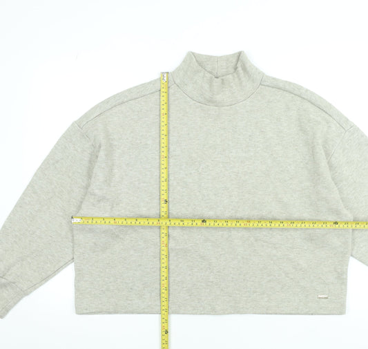 Athlecia Women’s Grey Roll Neck Pullover Sweatshirt Size 16 Relaxed Fit
