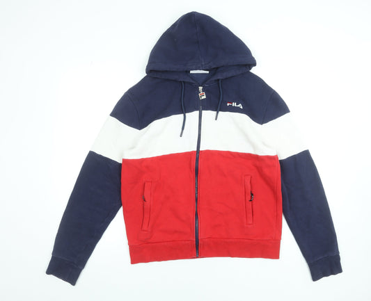 Fila Men’s Multicoloured Full Zip Hoodie Size M Retro Sportswear