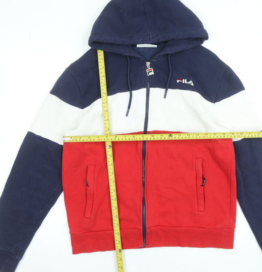 Fila Men’s Multicoloured Full Zip Hoodie Size M Retro Sportswear